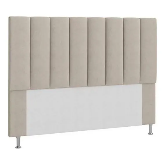 Cabeceira Estofada Cama Box Casal 140 Cm Bege Foto 1