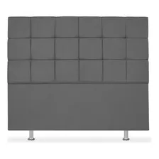 Cabeceira Estofada Cama Box Casal Bela 1,40cm Suede Cor Cabeceira Estofada Bela Cinza Foto mini 3