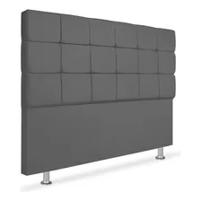 Cabeceira Estofada Cama Box Casal Bela 1,40cm Suede Cor Cabeceira Estofada Bela Cinza Foto mini 1