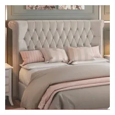 Cabeceira Estofada Cama Box Queen 1,60 Mirage Linho Cinza Foto mini 1