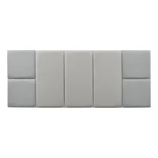 Cabeceira Estofada Cama Queen Bege Mude Foto mini  2