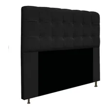 Cabeceira Estofada Mel 160cm Queen Size Suede Preto - Adj Foto mini 2