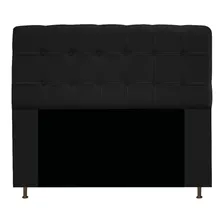 Cabeceira Estofada Mel 160cm Queen Size Suede Preto - Adj Foto mini 1