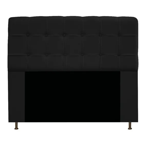 Cabeceira Estofada Mel 160cm Queen Size Suede Preto - Adj Foto 1