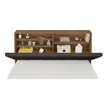 Cabeceira Isis Casal Box 1,38 Com Capitonê 27 Mdf Malbec Foto mini 2