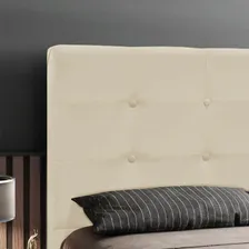 Cabeceira Luna Cama Box Solteiro 90 Cm Suede Bege D'rossi Foto mini 2
