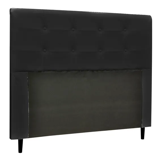 Cabeceira Luna Para Cama Box Casal 140 Cm Corino Preto Foto 1