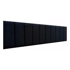 Cabeceira Lutex 2m Cama King Modulada Cabeceira Estofada Suede 10 Pçs Preto Foto mini 1
