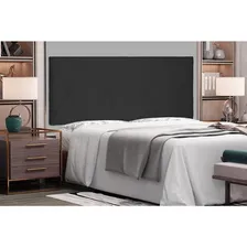 Cabeceira Painel Aquilla Cama Box Casal 140 Cm Suede Preto Foto mini 2