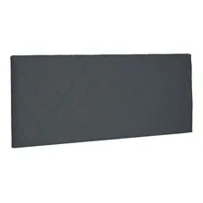 Cabeceira Painel Cama Box Casal Esmeralda 140cm Suede Cinza Foto  mini 1