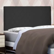 Cabeceira Painel Cama Box Queen 160 Esmeralda Suede Preto Foto mini 2