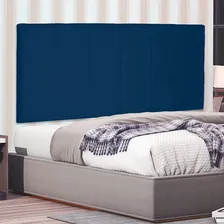 Cabeceira Painel Cama King 195 Ravenna Suede Azul Marinho Foto mini 4