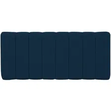 Cabeceira Painel Casal 160 Cm Dubai Suede Azul Marinho Cor Azul-marinho Foto mini 4