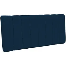 Cabeceira Painel Casal 160 Cm Dubai Suede Azul Marinho Cor Azul-marinho Foto mini 1
