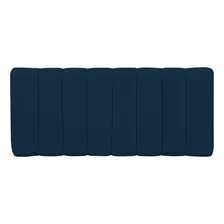 Cabeceira Painel Casal 160 Cm Dubai Suede Azul Marinho Cor Azul-marinho Foto mini 4