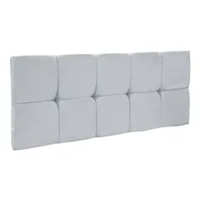 Cabeceira Painel Nina Para Cama Box Casal 140 Cm Suede Cinza Foto  mini 1