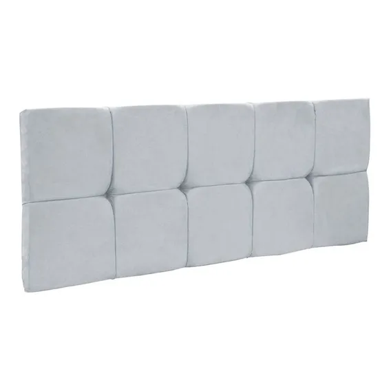 Cabeceira Painel Nina Para Cama Box Casal 140 Cm Suede Cinza Foto 1