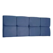 Cabeceira Painel Queen 1,60m Nina Suede Azul Marinho Foto mini 1