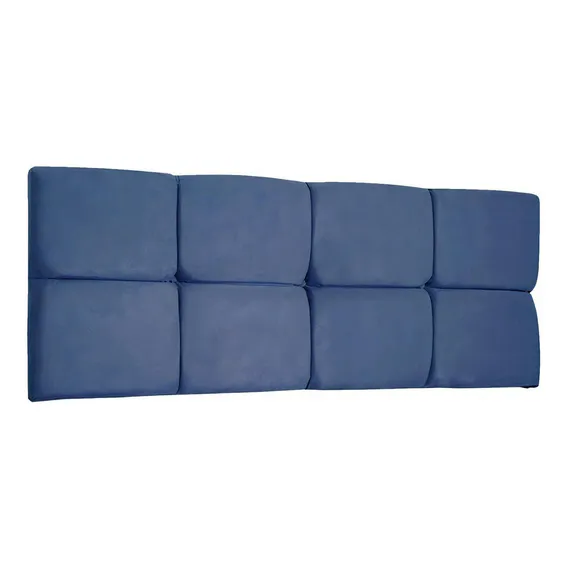Cabeceira Painel Queen 1,60m Nina Suede Azul Marinho Foto 1