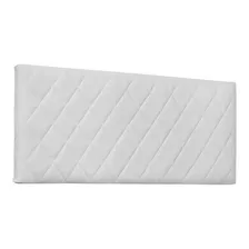 Cabeceira Painel Solteiro 90 Esmeralda Corino Branco Foto mini 1