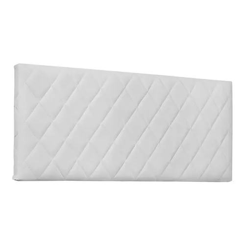 Cabeceira Painel Solteiro 90 Esmeralda Corino Branco Foto 1