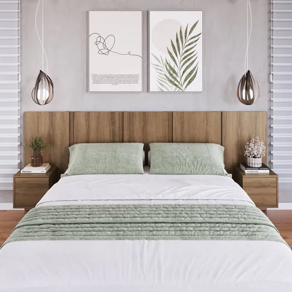 Cabeceira Para Cama De Casal Com Mesas De Cabeceira Zurique Foto 1