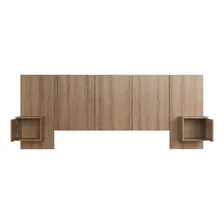 Cabeceira Para Cama De Casal Com Mesas De Cabeceira Zurique Foto mini 3