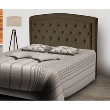 Cabeceira Quarto Milao Estofado Queen 160 Cm Cor Paiva Marrom Escuro Foto mini 1