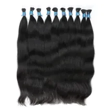 Cabelo 100% Humano 75/80cm 100gramas Levemente Ondulado Foto mini 3