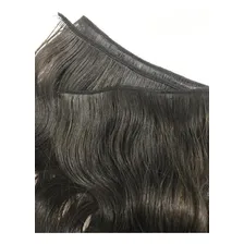 Cabelo 100% Humano Liso Ondulado Em Tela Castanho 40cm 100g Cor Castanho com Tic Tac Foto mini 1