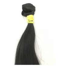Cabelo 100% Humano Liso Ondulado Em Tela Castanho 40cm 50g. Foto mini  3