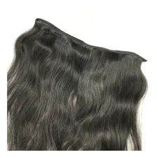 Cabelo 100% Humano Ondulado Em Tela Castanho 70cm 100g Foto mini 1