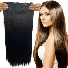 Cabelo Alongamento Aplique Tic Tac Fibra Orgânica 70cm Cor Preto liso #1 Foto mini 1