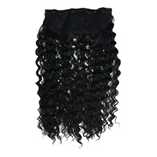Cabelo Alongamento Aplique Tictac 100%orgânico 60cm Cacheado Cor Preto Cor 1 Foto mini 4