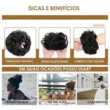Cabelo Aplique Coque Grego Enrolado Fibra Japonesa Foto mini 4