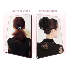 Cabelo Aplique Coque Grego Enrolado Fibra Japonesa Foto mini 3