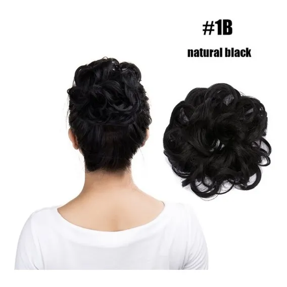 Cabelo Aplique Coque Grego Enrolado Fibra Japonesa Foto 1