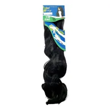 Cabelo Aplique Tic Tac Identico Humano 70 Cm 140 Gr + Brinde Cor Preto Ondulado Foto mini 1
