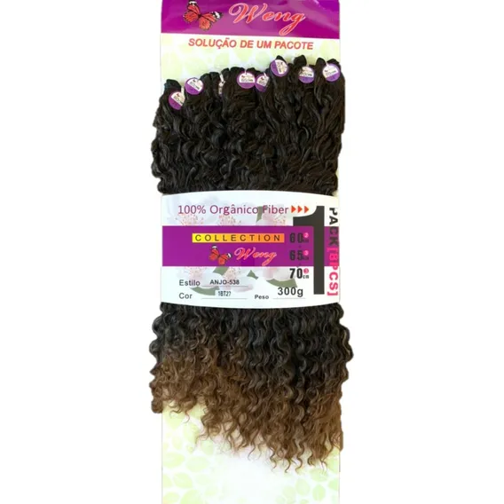 Cabelo Bio Orgânico Cacheado Anjo 70 Cm 300 G Fecha A Cabeça Foto 1