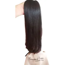 Cabelo Brasileiro Premium 70cm 300g Castanho Natural Virgem Foto mini 1