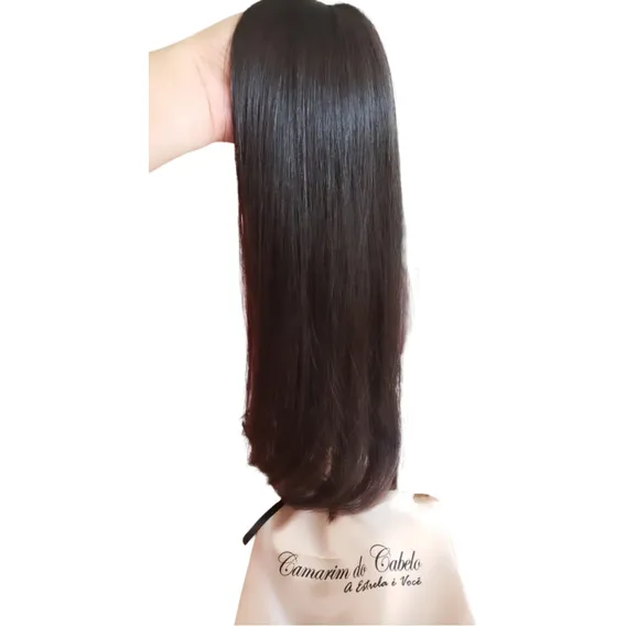 Cabelo Brasileiro Premium 70cm 300g Castanho Natural Virgem Foto 1