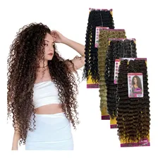 Cabelo Cacheado Bio Vegetal Orgânico Crochet Juliana 300g Cor Ombre Loiro Foto mini 2