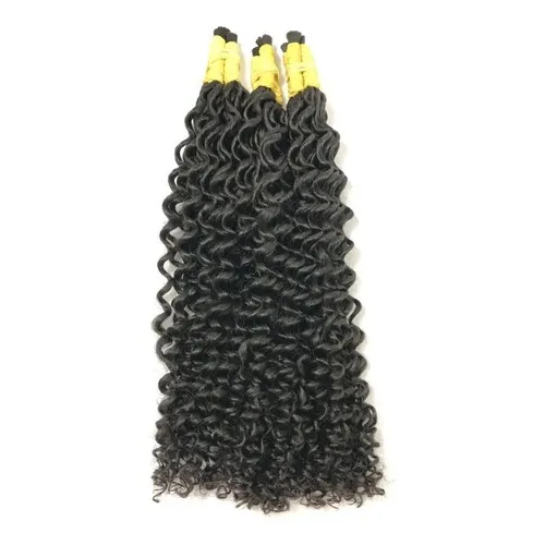 Cabelo Cacheado Limpo Brasileiro Humano 70/75cm 250gr Cor Castanho Foto 1
