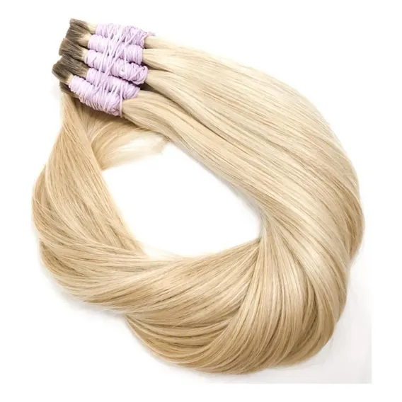 Cabelo Humano Aplique Para Mega-hair Loiro De 55cm Com 50grs Cor Loiro ClarÃssimo Foto 1