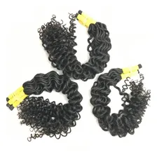 Cabelo Humano Cacheado 40 cm 50 gramas Castanho Foto mini 2