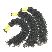 Cabelo Humano Cacheado 40 cm 50 gramas Castanho Foto mini 4