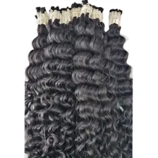 Cabelo humano cacheado 60/65 cm 150 gramas Fios Longos Preto Foto mini 4