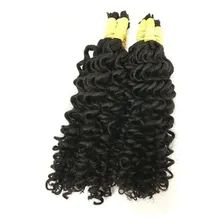 Cabelo Humano Cacheado A Vapor 50cm 300 Gr P/mega Hair Foto mini 1
