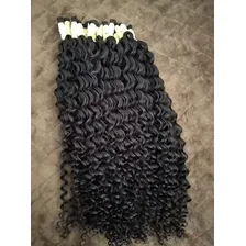 Cabelo Humano Cacheado Natural 50-55cm 200gramas Sem Quimica Cor Médio E Escuro Foto mini 2