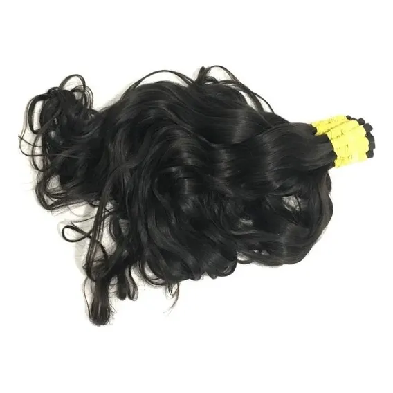 Cabelo Humano Cacho Caipira 45cm 150gr Cor Castanho Foto 1